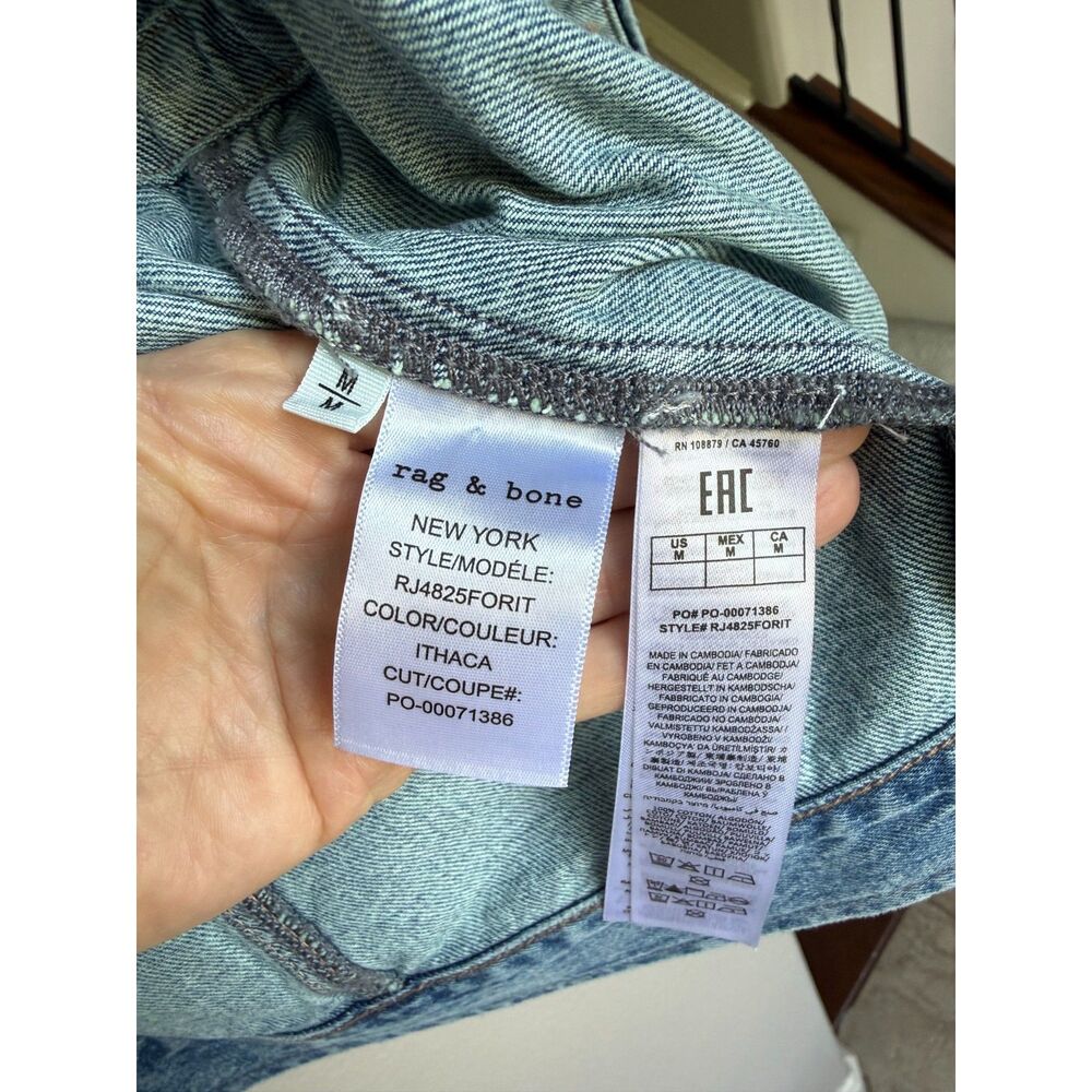 NWOT Rag & Bone Amy Cinched Denim Jacket Sz M - Picture 6 of 6
